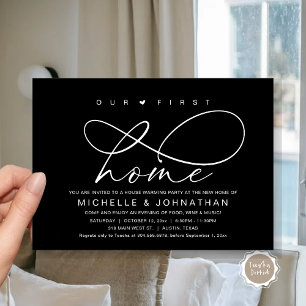 Our first home, Modern Housewarming party Invitation