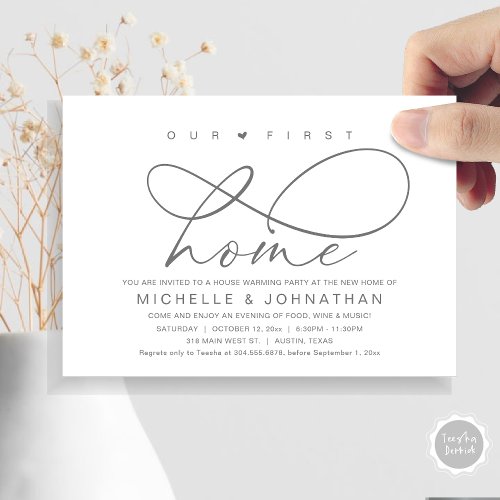 Our first home Modern Housewarming party Invitation