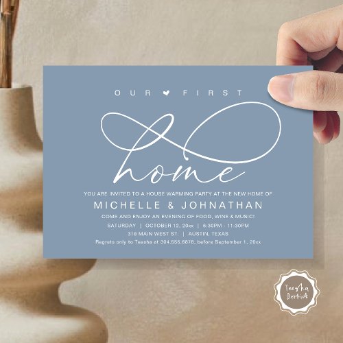 Our first home Modern Housewarming party Invitation