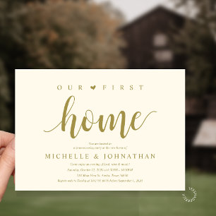 Our First Home Modern Rustic Housewarming party Invitation