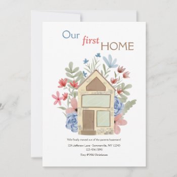 Our First Home Moving Announcement Cards by heartfeltclub at Zazzle