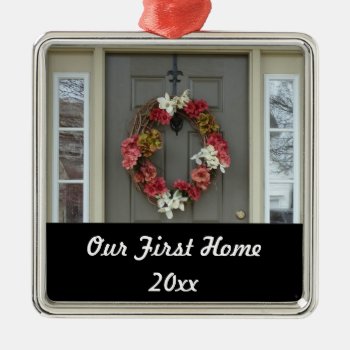 Our First Home New House Photo Ornament by HollyShop at Zazzle