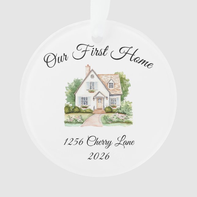 Our First Home Ornament, Christmas Ornament (Front)