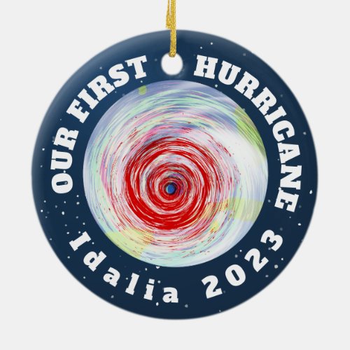 Our First Hurricane Idalia Florida 2023 Ceramic Ornament