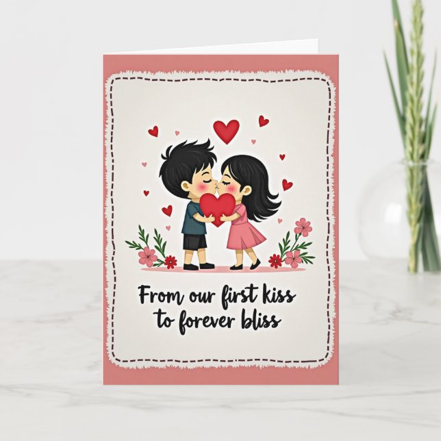 Our First Kiss Love Card (Front)