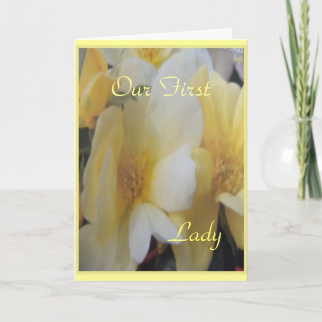 Our First Lady Letterpress Thank You Card (Front)