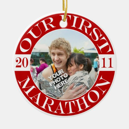 Our First Marathon _ 2011 Ceramic Ornament