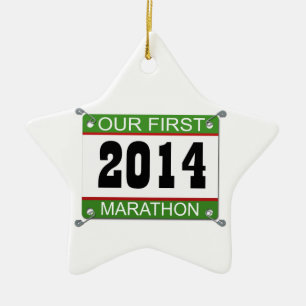 Our First Marathon Ornament - 2014