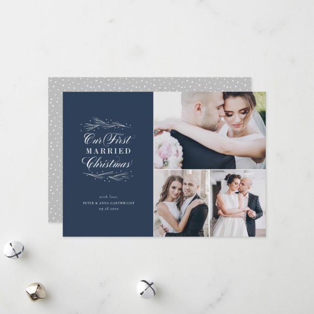 Our First Married Christmas Multi-Photo Holiday (Front/Back In Situ)