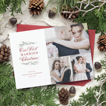 Our First Married Christmas Multi-photo Holiday by BanterandCharm at Zazzle