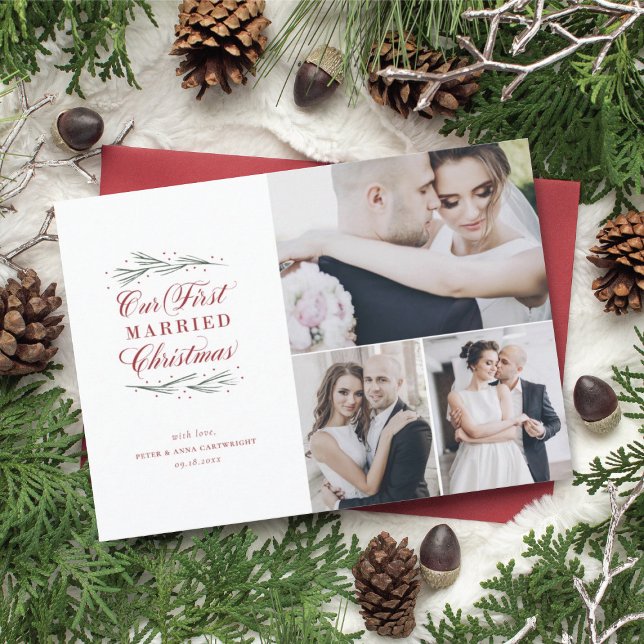 Our First Married Christmas Multi-Photo Holiday Card (Creator Uploaded)