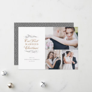 Our First Married Christmas Multi-Photo Holiday Card