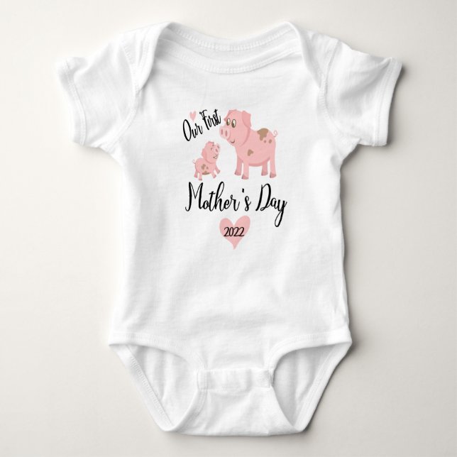 Our First Mother's day 2022 Baby Bodysuit (Front)