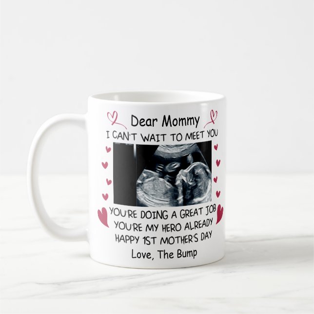 Our First Mother's Day Gift For Mommy to be Coffee Mug (Left)