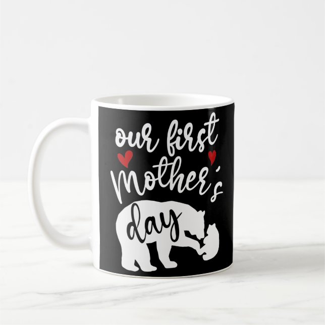 Our first Mothers Day Hearts Mama Bear Gift, 2/2 Coffee Mug (Left)