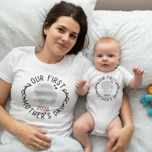 Our First Mother's Day Matching Baby Bodysuit