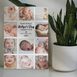 Our First Mother's Day Photo Collage Plaque<br><div class="desc">Personalized mother's day picture plaque featuring 11 photos for you to change to your own,  the cute saying "our first mothers day together",  a red heart,  names,  and the year.</div>
