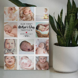 Our First Mother&#39;s Day Photo Collage Plaque