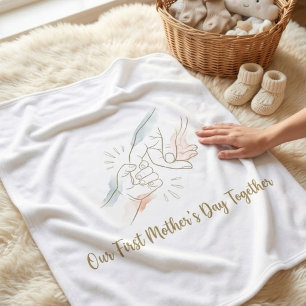 Our First Mother's Day Together Baby Blanket - Min