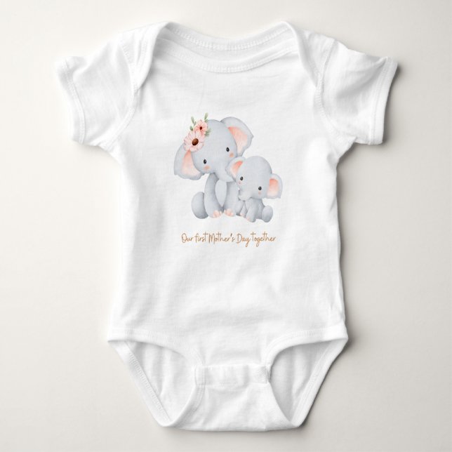 OUR FIRST MOTHER'S DAY TOGETHER  BABY BODYSUIT (Front)