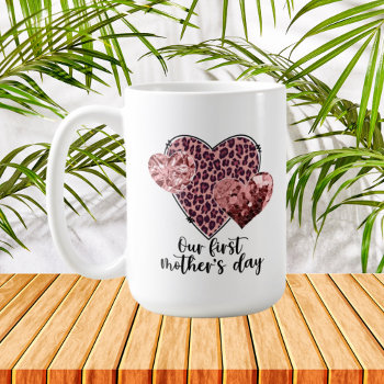 Our First Mother's Day Word Art Heart Coffee Mug by DoodlesHolidayGifts at Zazzle