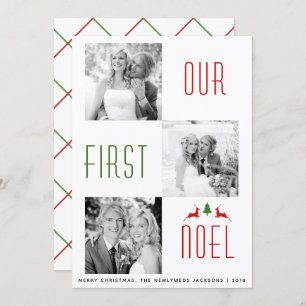 Our First Noel first Christmas simple photo card