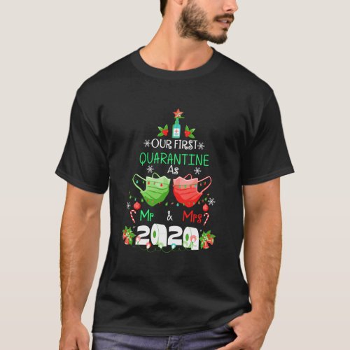 Our First Quarantine Christmas As Mr Mrs 2020 Mask T_Shirt