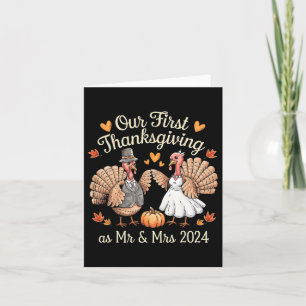 Our First Thanksgiving As Mr And Mrs Newlyweds Tur Card