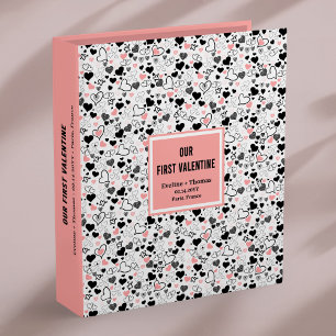 Our First Valentine Photo Book Hand Drawn Love Tex 3 Ring Binder