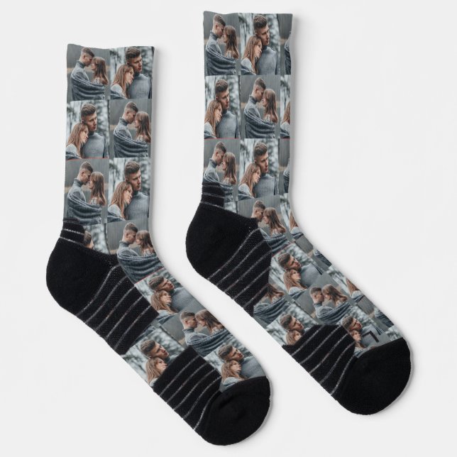 Our First Valentine's Day as Mr and Mrs Photo Socks (Right)