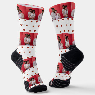 Our First Valentine's Day as Mr and Mrs Photo Socks