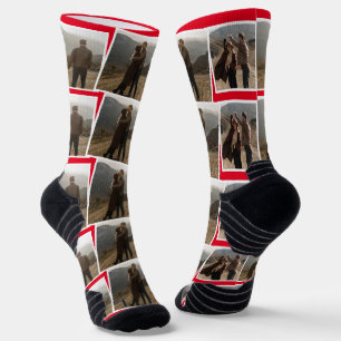 Our First Valentine's Day as Mr and Mrs Photo Socks