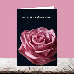 Our First Valentines Day -- Rose Holiday Card