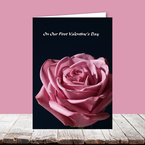 Our First Valentines Day __ Rose Holiday Card