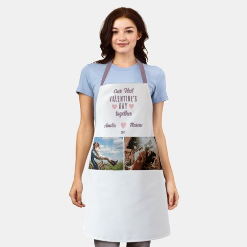 Our First Valentines Day Together 2 Photos  Apron
