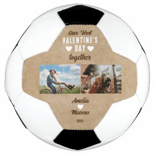 Our First Valentine's Day Together 2 Photos Soccer Ball