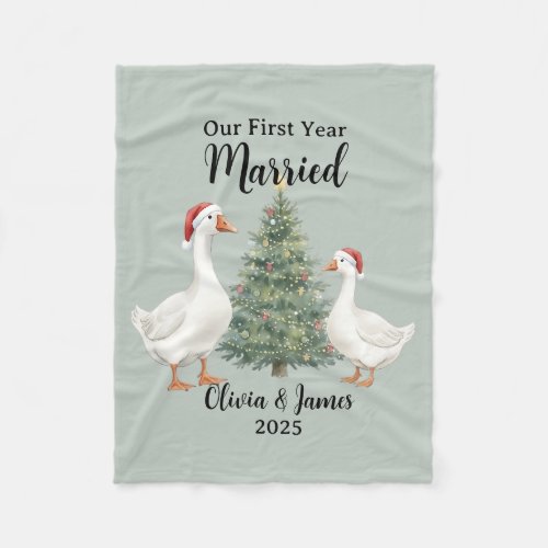 Our First Year Married Goose Custom Christmas