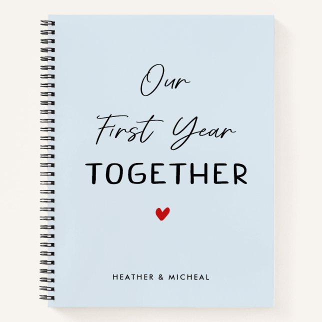 Our First Year Together Valentines Gift Journal (Front)