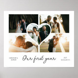 our first Year Together Wedding Anniversary 5Photo Poster