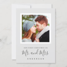Our fist Christmas as Mr & Mrs card for newlyweds