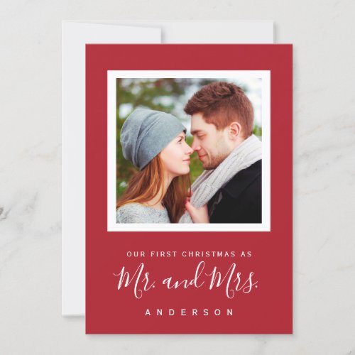 Our fist Christmas as Mr  Mrs card for newlyweds