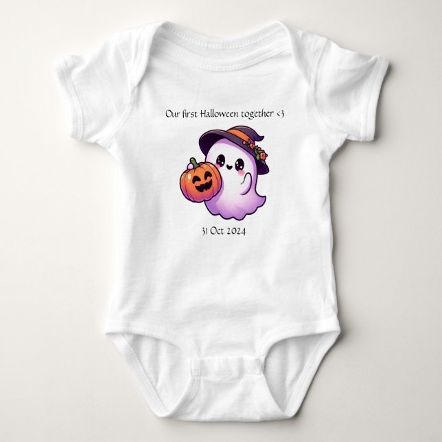 Our fist halloween together baby bodysuit (Front)