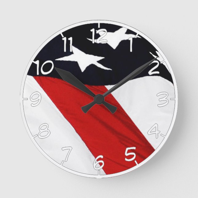 Our Flag Round Clock (Front)