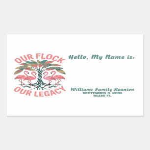 Our Flock Our Legacy Custom Family Reunion Rectangular Sticker