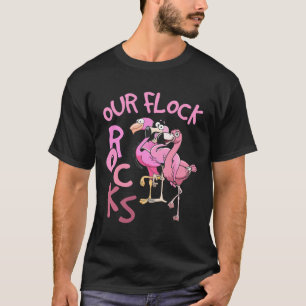 Our Flock Rocks Flamingo Matching Family Vacation T-Shirt
