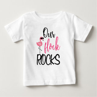 Our Flock Rocks Flamingo Mother's Day Gift T-Shirt