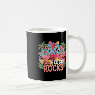 Our Flock Rocks Flamingo Summer Vacation Family Ma Coffee Mug