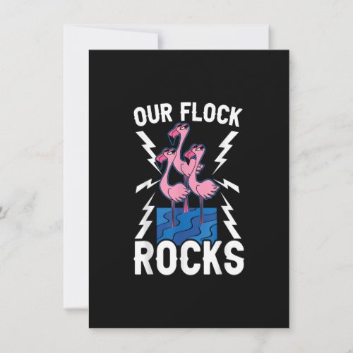 Our Flock Rocks Flamingo Whisperer Pink Feather Bi Invitation