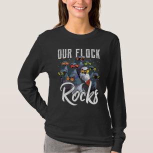 Our Flock Rocks  Pigeon  Pigeon Racing T-Shirt