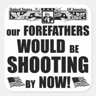Our Forefathers Would Be Shooting By Now! Square Sticker